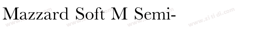 Mazzard Soft M Semi字体转换